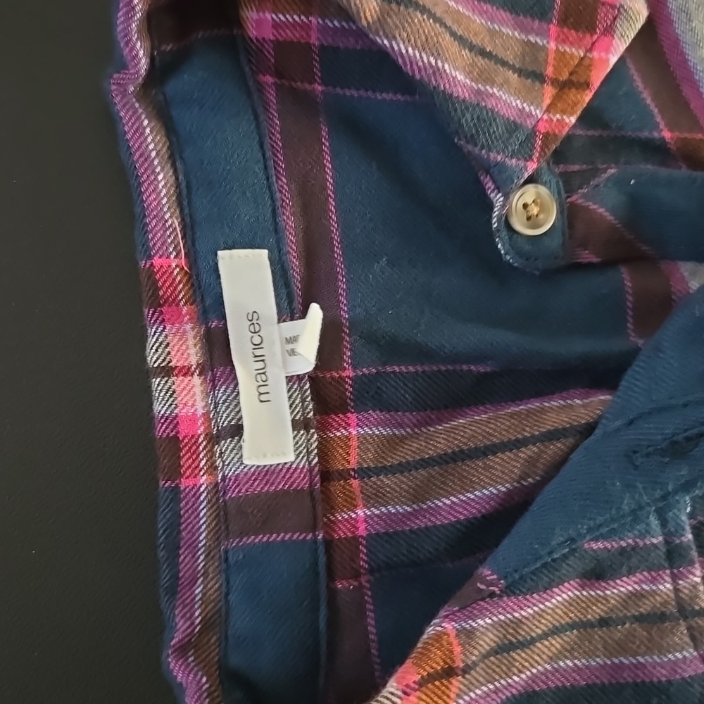 Maurices Multicolor Plaid Shirt
